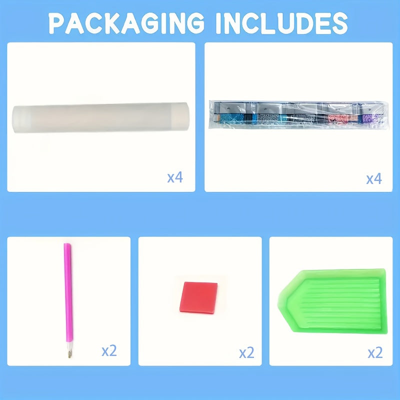 Diamond painting applicator pen tray and wax pad tools
