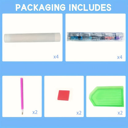 Diamond painting applicator pen tray and wax pad tools