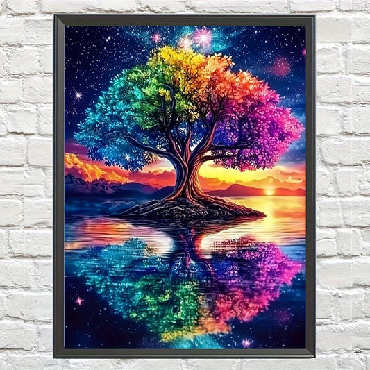 Tree of Life 5D Diamond Painting Kit — Full Drill Rhinestone Art | 30×40cm | Home & Office Decor