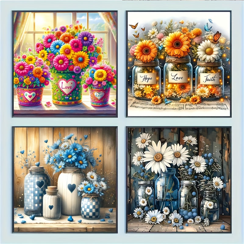 Floral diamond painting gift idea for craft and flower lovers