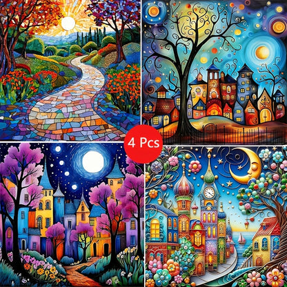 Landscape diamond painting gift idea for adults and beginners