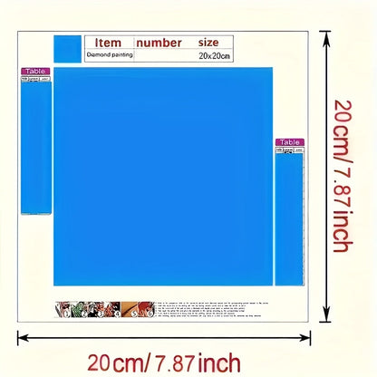 Colorful Coral Reef 5D Diamond Painting Kit — 20×20cm Full Drill Round Acrylic | Underwater Marine Art