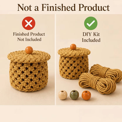Crochet Woven Storage Basket DIY Craft Kit - Ginger