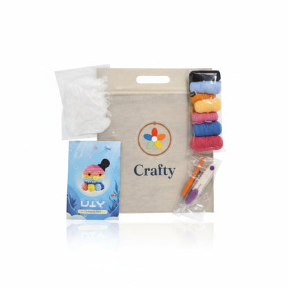 Rainbow Octopus Doll Amigurumi Crochet Kit – Beginner DIY Plush