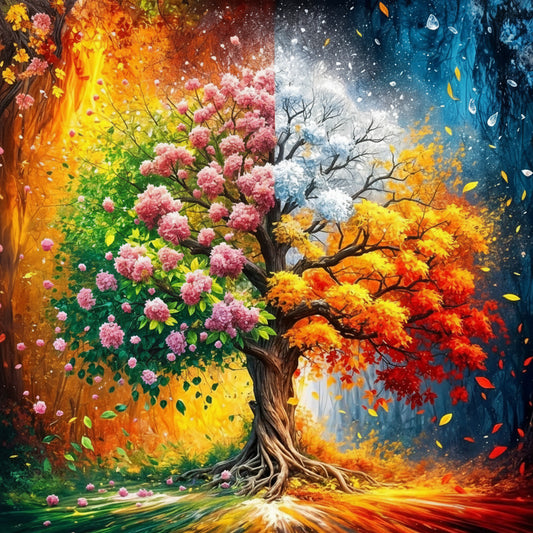 Four Seasons Tree 11CT Cross-Stitch Kit 36x36cm