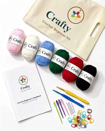 Crafty branded canvas tote bag for crochet beginner kit