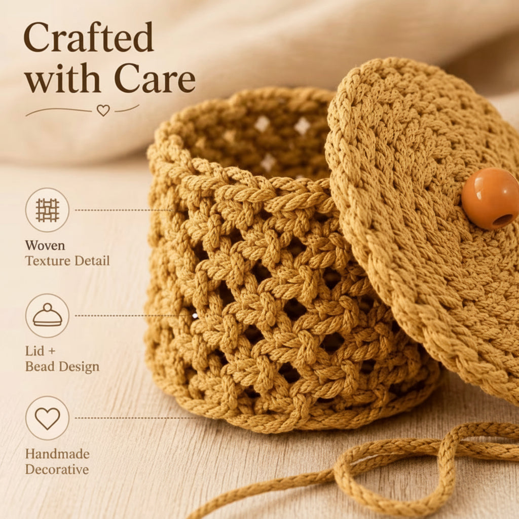 Crochet Woven Storage Basket DIY Craft Kit - Ginger