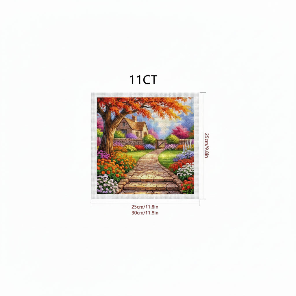 Stone House Garden Path 11CT Cross-Stitch Kit 30x30cm