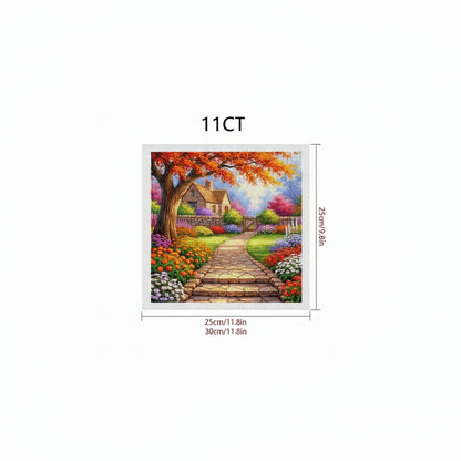 Stone House Garden Path 11CT Cross-Stitch Kit 30x30cm