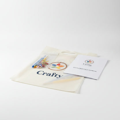 CRAFTY Crochet Accessories Kit – Hooks, Notions & Beginner Handbook