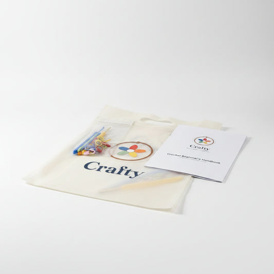 CRAFTY Crochet Accessories Kit – Hooks, Notions & Beginner Handbook
