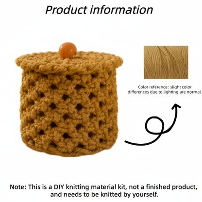 Crochet Woven Storage Basket DIY Craft Kit - Ginger