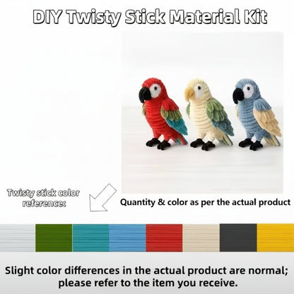 Pipe Cleaner Parrot Craft Kit for Adults - DIY Chenille Stick Kit with Blowpipe & Tutorial