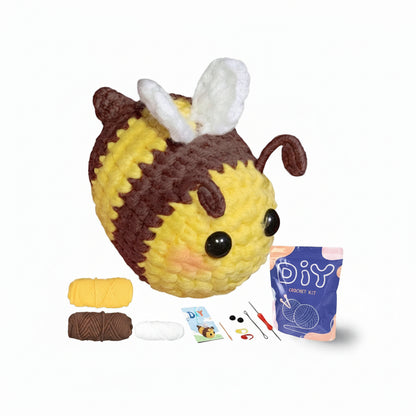 Bee Crochet DIY Kit – Beginner Amigurumi Crochet Kit with Video Tutorial