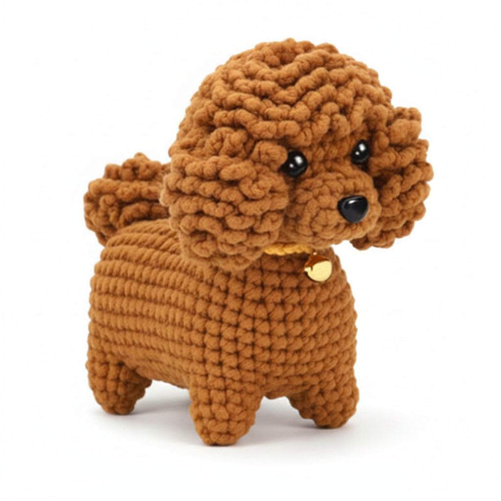 Poodle Amigurumi Crochet Kit – Curly-Coat Beginner DIY Plush
