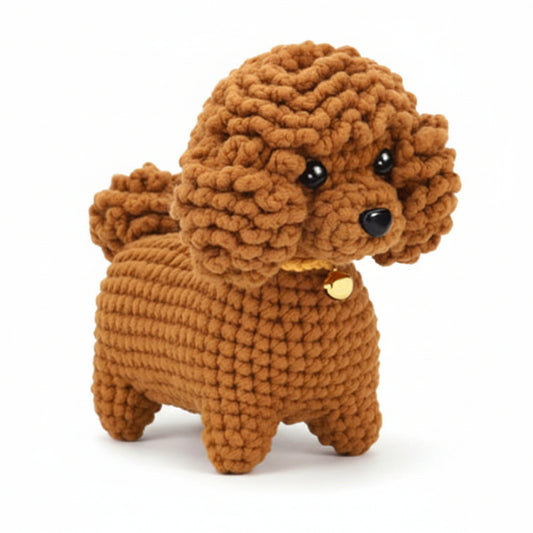 Poodle Amigurumi Crochet Kit – Curly-Coat Beginner DIY Plush