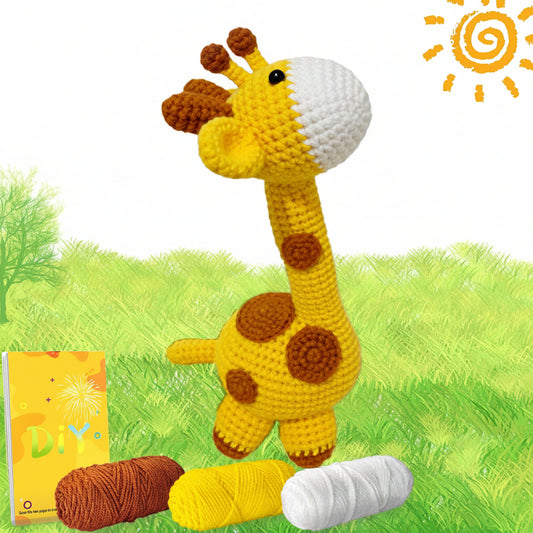 Giraffe Crochet DIY Kit – Beginner Amigurumi Crochet Kit with Video Tutorial