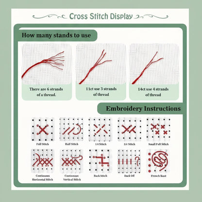Colorful Bouquet 11CT Printed Fabric Cross-Stitch Kit